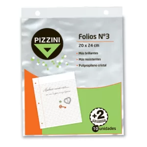 Folio Escolar N°3 – 10 uds – PIZZINI