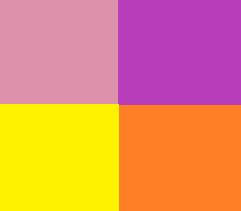 Gama de Colores - ROSA/VIOLETA/AMARILLO/NARANJA