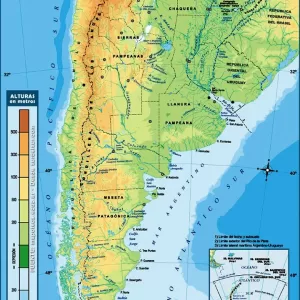 Mapa Argentina Nro.3 Fisico-Politico