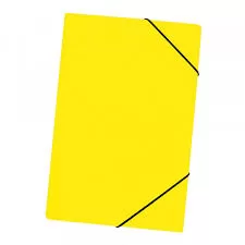 Carpeta 3 Solapas y Elástico OFICIO/ N°5 Cartulina - Amarillo
