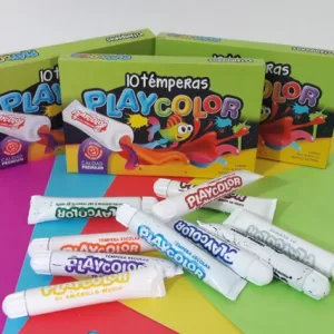 Dúo de pomos de Témpera Escolar – 1Color FRÍO+1Color CÁLIDO