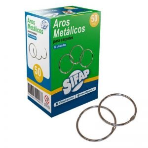 Aro metálico para carpeta 50 mm (mediano) COLOR x unidad