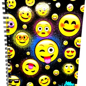 Cuaderno A4 Espiral TD Rayado 80 hojas – INKDROP-EMOJI