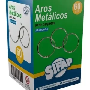 Aro metálico para carpeta 60mm (Grande) x unidad