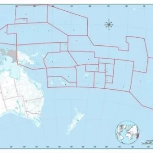 Mapa OCEANÍA c/división política N°5