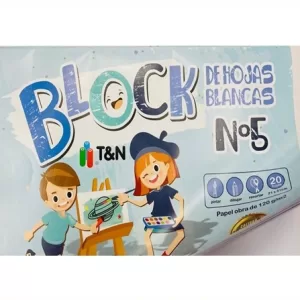 Block de hojas tipo el nene BLANCO Nro 5 – T&N