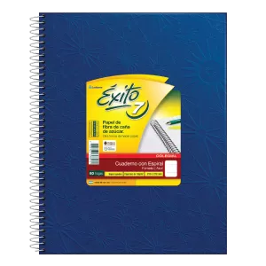 Cuaderno ABC Espiralado Rayado forrado x 60 Hojas – Azul, EXITO