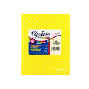 Cuaderno ABC Rayado forrado a lunares – AMARILLO LUNARES, TRIUNFANTE