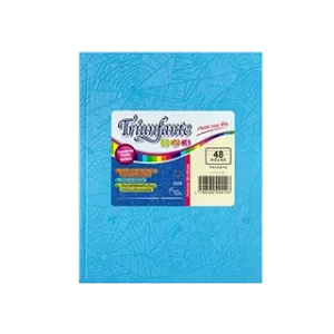 Cuaderno ABC Espiralado Rayado forrado x 60 Hojas – celeste, TRIUNFANTE