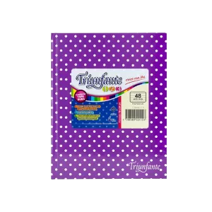 Cuaderno ABC Rayado forrado a lunares – LILA LUNARES, TRIUNFANTE