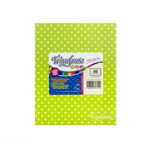 Cuaderno ABC Rayado forrado a lunares – VERDE MANZ LUNARES, TRIUNFANTE