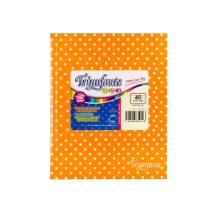 Cuaderno ABC Rayado forrado a lunares - NARANJA LUNARES, TRIUNFANTE