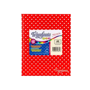 Cuaderno ABC Rayado forrado a lunares – ROJO LUNARES, TRIUNFANTE
