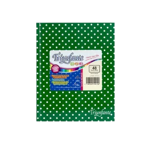 Cuaderno ABC Rayado forrado a lunares – VERDE LUNARES, TRIUNFANTE