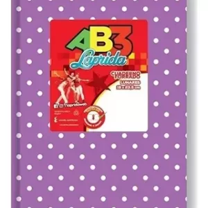 Cuaderno ABC Rayado forrado a lunares – LILA LUNARES, LAPRIDA