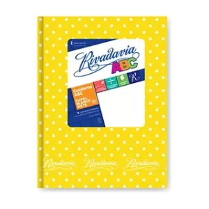 Cuaderno ABC Rayado forrado a lunares - AMARILLO LUNARES, RIVADAVIA