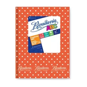 Cuaderno ABC Rayado forrado a lunares - NARANJA LUNARES, RIVADAVIA