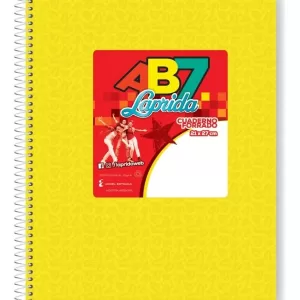 Cuaderno ABC Espiralado Rayado forrado x 60 Hojas – Amarillo, LAPRIDA