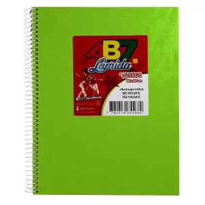 Cuaderno ABC Espiralado Rayado forrado x 60 Hojas – verde claro, LAPRIDA