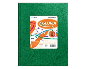 Cuaderno ABC Rayado forrado – Verde, GLORIA-EPICA