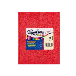 Cuaderno LISO tapa Dura 48 h – Rojo