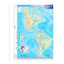 Mapa CONTINENTE AMERICANO -físico/político- N°5