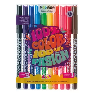 Marcadores Escolares Largos x 10 ó 12 uds – MOOVING