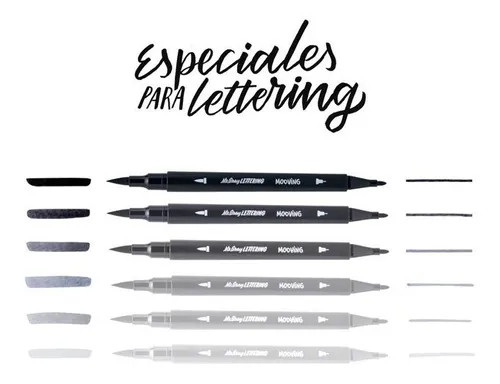 Marcadores Grey Lettering Doble Punta Mooving - Image 2