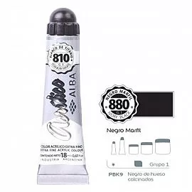 Pomo de Acrílico 18ml – NEGRO MARFIL