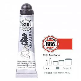 Pomo de Acrílico 18ml – ROJO MEDIANO