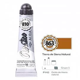 Pomo de Acrílico 18ml – TIERRA SIENA NATURAL