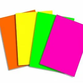 Cartulina FLÚO (colores surtidos) x unidad