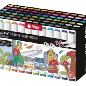Marcadores Artísticos Filgo Alloy x 72 colores doble punta