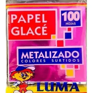 Papel Glace Metalizado Taco x 100
