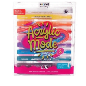 Marcadores Mooving Coloring Acrilicos x 10