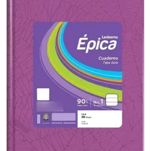 Cuaderno N1 Rayado Forrado t/dura 16x21cm 50 hojas – LILA-EPICA
