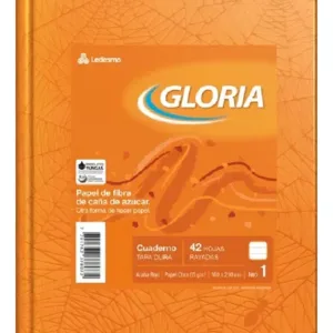 Cuaderno N1 Rayado Forrado t/dura 16x21cm 50 hojas – NARANJA-GLORIA