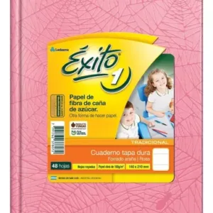 Cuaderno N1 Rayado Forrado t/dura 16x21cm 50 hojas – ROSA-EXITO