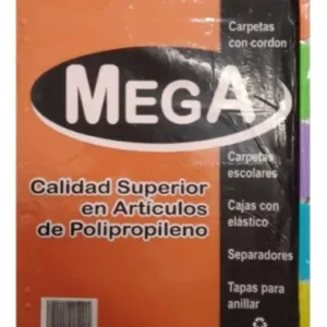 Separador de materias A4 c/lengüeta - MEGA-PP-400MIC