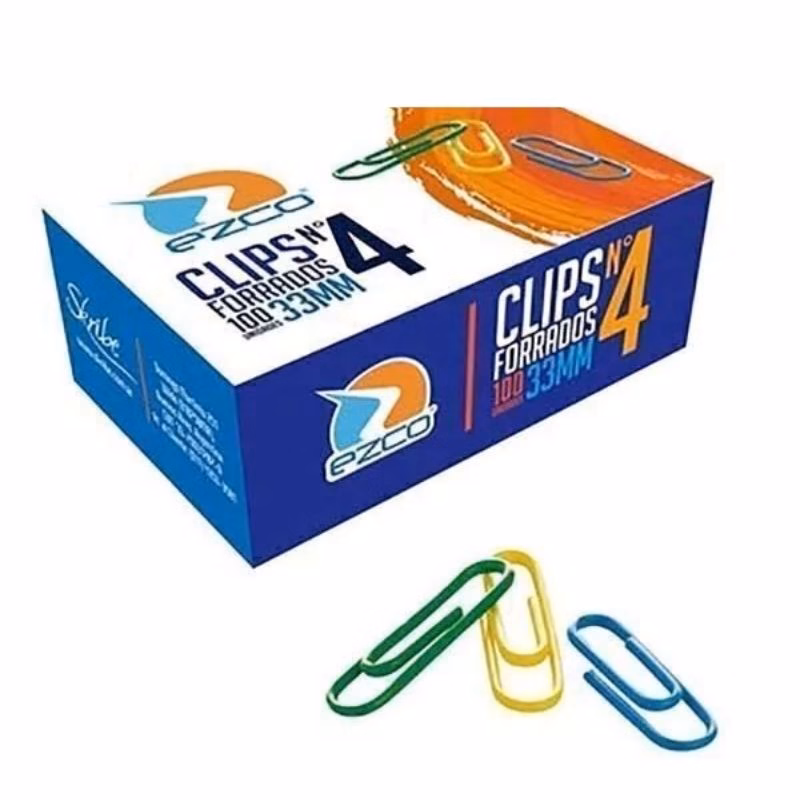 Caja de Clips nro 4 forrado color x 100 uds