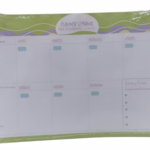 Planner Semanal – Calendario Organizador A4 – PASTEL-LIMA