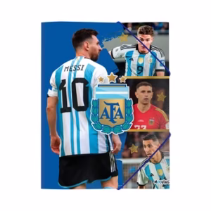 Carpeta 3 Solapas y Elástico OFICIO/ N°5 Cartulina – CAMPEONES DEL MUNDO