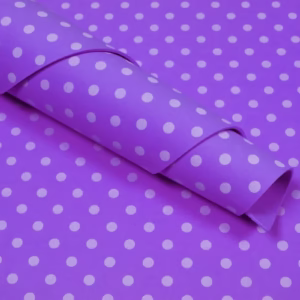 Goma Eva 45×60 cm – CON LUNARES – VIOLETA LUNAR BLANCO