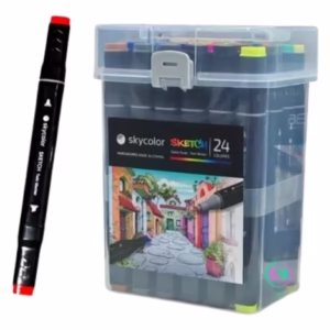 Marcadores Skycolor Sketch x 24 colores DOBLE PUNTA