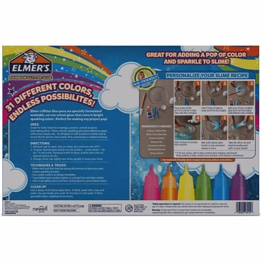 Kit Elmers Rainbown Glitter x 31 piezas - Image 2