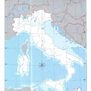 Mapa Italia c/división política N°3