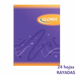 Cuaderno Tapa Blanda 24 Hojas Rayadas Gloria