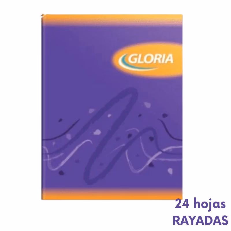 Cuaderno Tapa Blanda 24 Hojas Rayadas Gloria