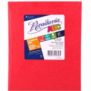 Cuaderno ABC Rayado forrado X 100 HOJAS – Rojo, RIVADAVIA