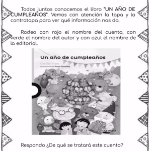Servicio Impresión Actividad “Un Año de Cumpleaños”+ Folio A4